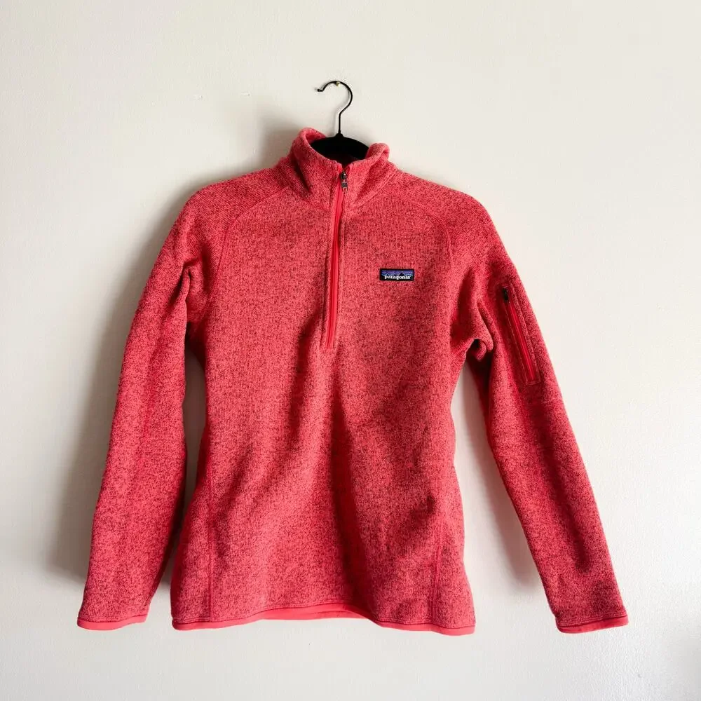 Patagonia Tomato Red Better Sweater Half Zip Fleece Jacket Medium Gorp Gorp Core